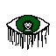 pixelated girl in eyeball