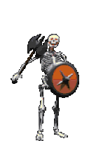 gif of Daggerfall skeleton