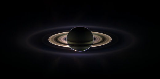 Saturn seen by the Cassini probe