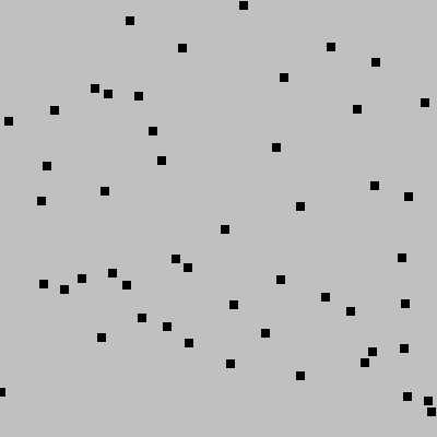 Image of squares at 50 random locations