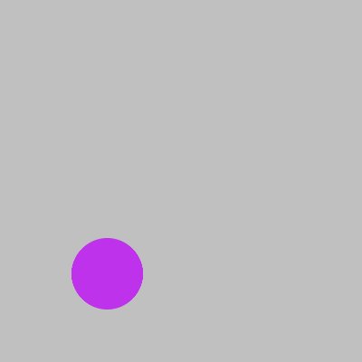 randomly sized circle, random location, random colors class=