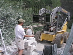 Attaching to forklift